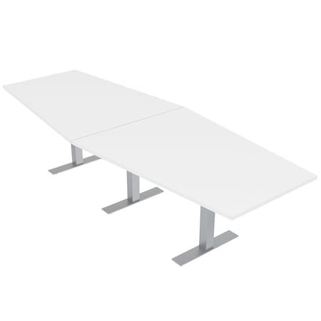 Skutchi Designs 45 in W, 144 in L, 29 in H, Engineered Wood Top, White HAR-HEX.IR-46x143-T-XD09